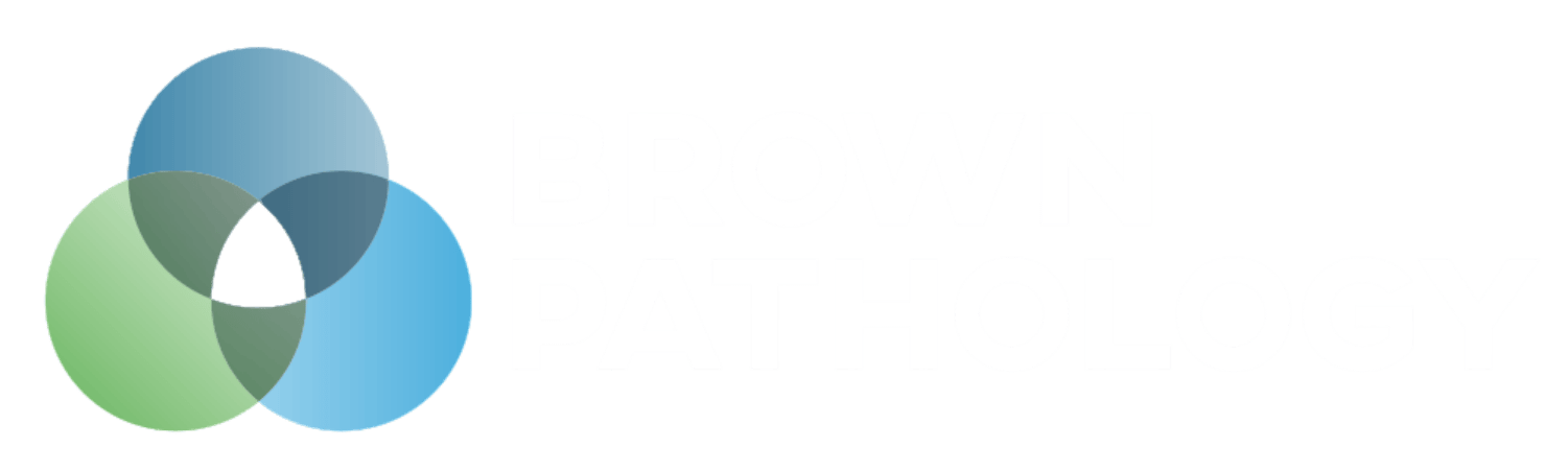 Brown Pathology Primary Logo White